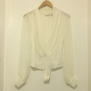 Eva Mendes cream bodysuit size X small